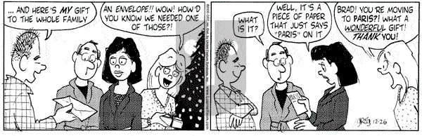 Luann on Tuesday December 26, 2000 Comic Strip