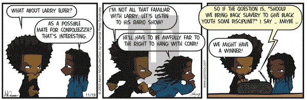 The Boondocks on Wednesday November 19, 2003 Comic Strip