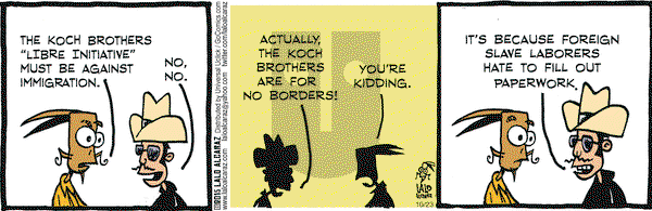 La Cucaracha on Friday October 23, 2015 Comic Strip