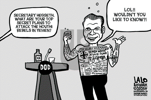 Lalo Alcaraz on Tuesday March 25, 2025 Comic Strip