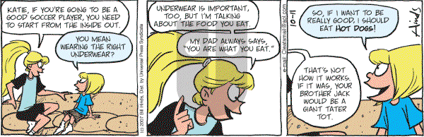 Cleats - Thursday October 11, 2007 Comic Strip