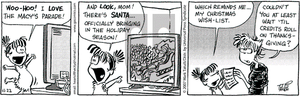 Heart of the City on Thursday November 22, 2007 Comic Strip