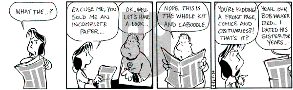 Barkeater Lake on Wednesday July 18, 2007 Comic Strip
