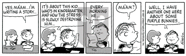 Peanuts - Thursday May 15, 1997 Comic Strip