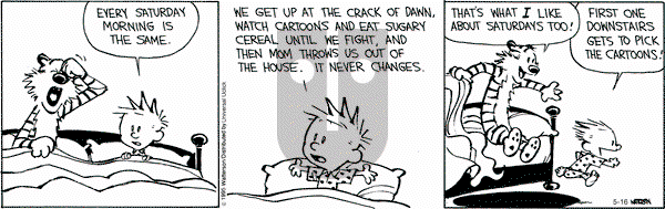 Calvin and Hobbes on Saturday May 16, 2015 Comic Strip