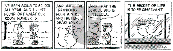 Peanuts on Thursday May 11, 1995 Comic Strip