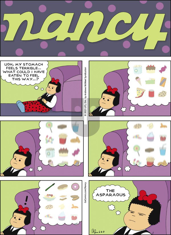 Nancy on Sunday June 6, 2021 Comic Strip