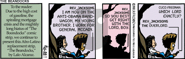 La Cucaracha on Monday July 28, 2008 Comic Strip