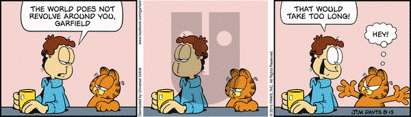 Garfield on Thursday August 13, 2015 Comic Strip