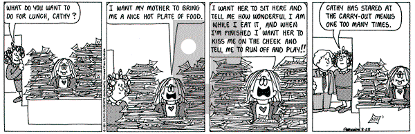 Cathy Classics on Wednesday August 28, 1991 Comic Strip
