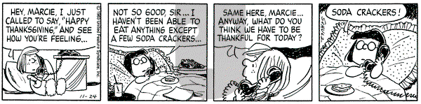 Peanuts on Thursday November 24, 1983 Comic Strip