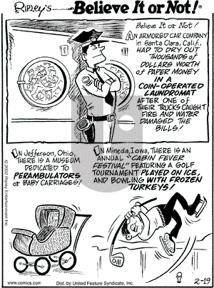 Ripley's Believe It or Not on Tuesday February 19, 2002 Comic Strip