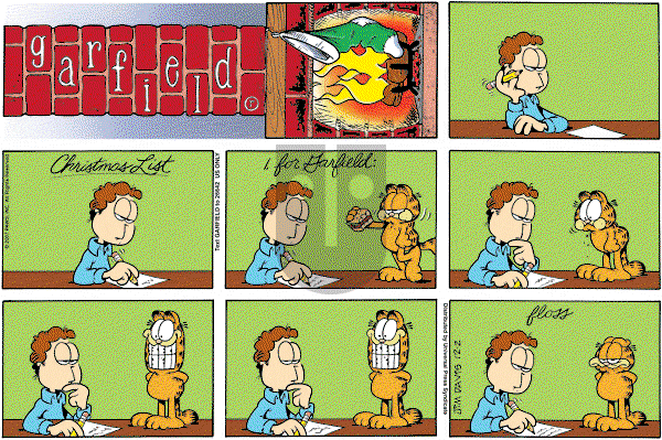 Garfield - Sunday December 2, 2007 Comic Strip