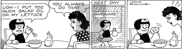 Nancy on Saturday May 1, 1971 Comic Strip