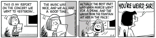 Peanuts - Wednesday February 5, 1986 Comic Strip