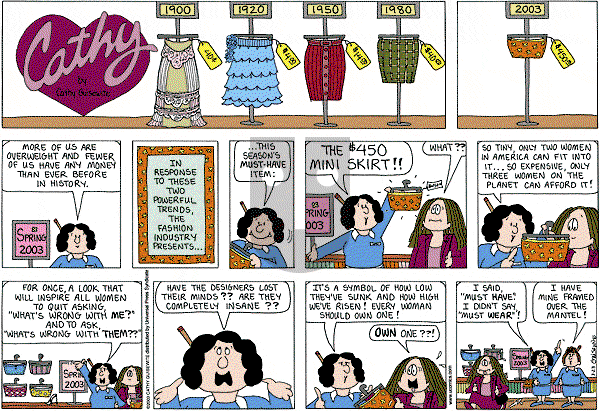 Cathy Classics - Sunday March 23, 2003 Comic Strip