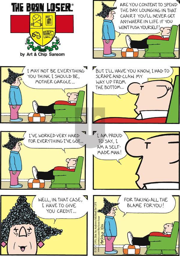 The Born Loser on Sunday February 26, 2017 Comic Strip