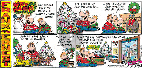 Frank and Ernest on Monday December 24, 2007 Comic Strip