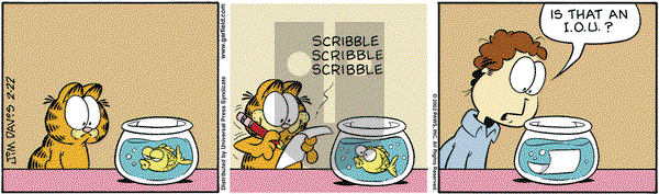 Garfield on Friday February 22, 2002 Comic Strip