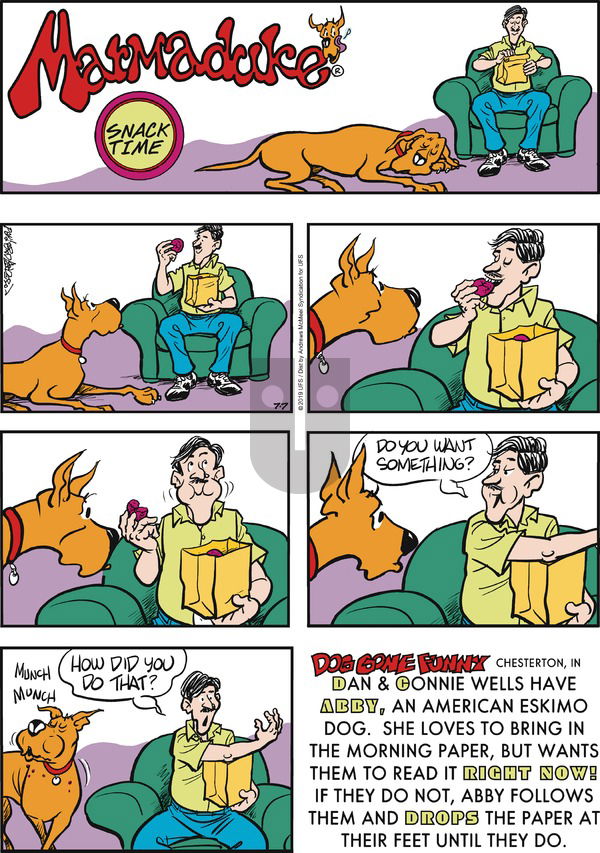 Marmaduke on Sunday July 7, 2019 Comic Strip