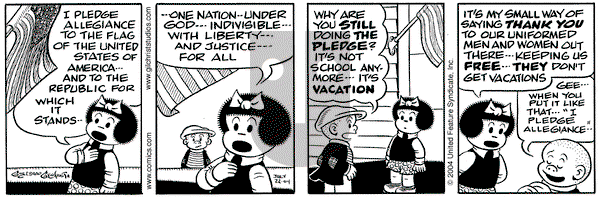 Nancy on Tuesday August 17, 2004 Comic Strip