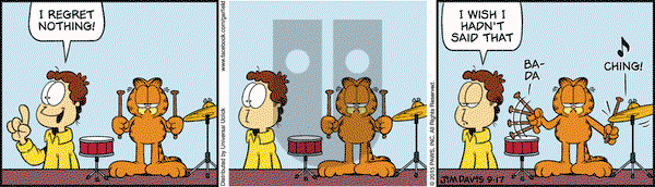 Garfield - Thursday September 17, 2015 Comic Strip