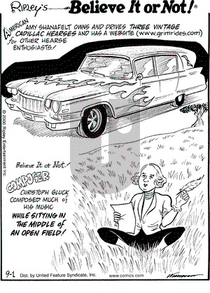 Ripley's Believe It or Not on Friday September 1, 2000 Comic Strip