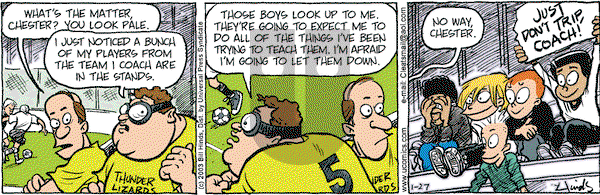 Cleats on Monday January 27, 2003 Comic Strip