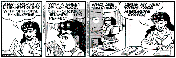 Nancy on Thursday October 16, 2003 Comic Strip