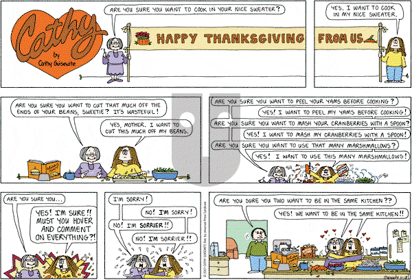 Cathy Classics - Sunday November 18, 2007 Comic Strip