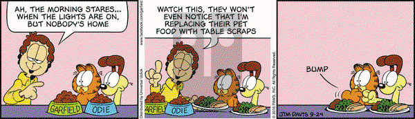 Garfield on Saturday September 24, 2016 Comic Strip
