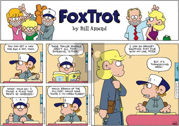 FoxTrot on Sunday November 23, 2003 Comic Strip