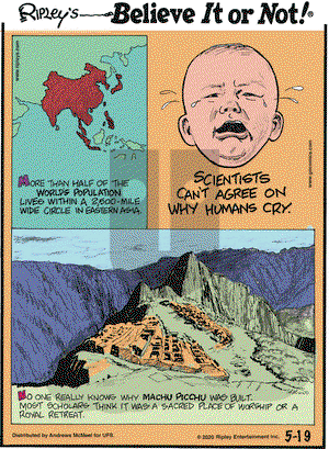 Ripley's Believe It or Not on Tuesday May 19, 2020 Comic Strip