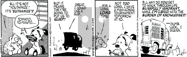 Over the Hedge on Wednesday January 31, 2001 Comic Strip