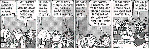 Cathy Classics on Wednesday August 5, 1992 Comic Strip