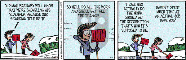 Grand Avenue on Thursday January 8, 2015 Comic Strip
