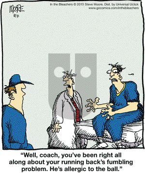 In the Bleachers on Saturday August 31, 2013 Comic Strip
