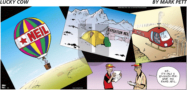 Lucky Cow on Sunday February 5, 2006 Comic Strip