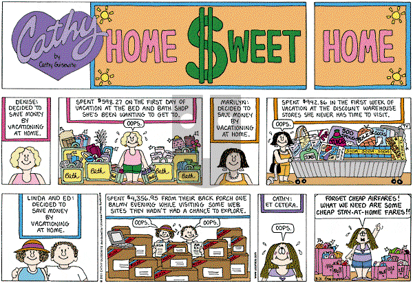Cathy Classics - Sunday August 26, 2012 Comic Strip