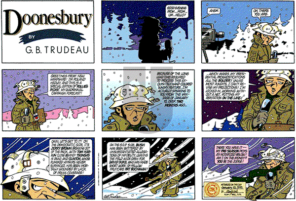Doonesbury - Sunday March 15, 1992 Comic Strip