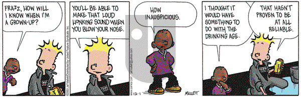 Frazz on Monday December 1, 2003 Comic Strip