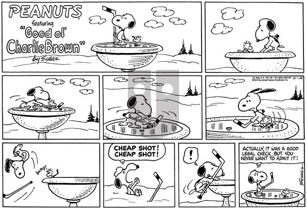 Peanuts on Sunday November 10, 1974 Comic Strip