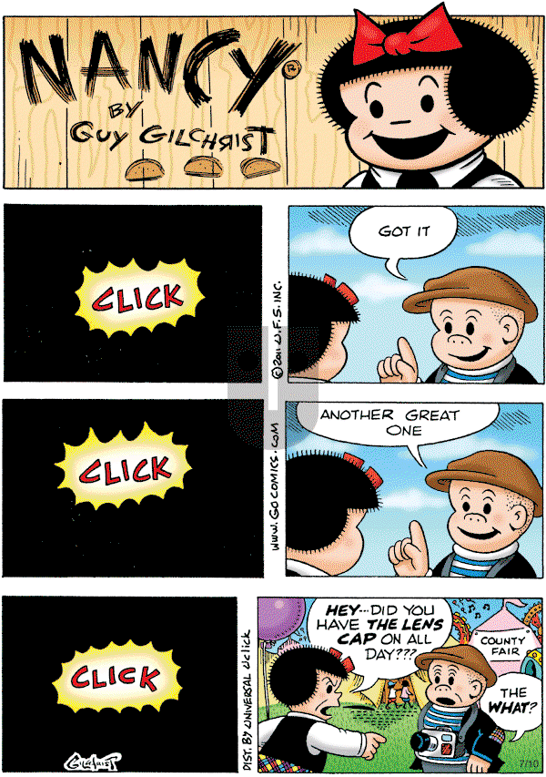 Nancy on Sunday July 10, 2011 Comic Strip
