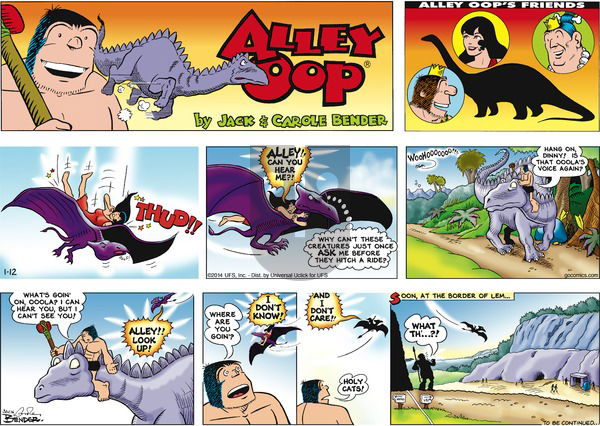 Alley Oop on Sunday January 12, 2014 Comic Strip