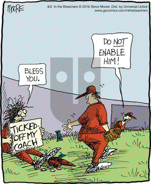 In the Bleachers on Tuesday August 2, 2016 Comic Strip