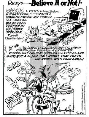 Ripley's Believe It or Not on Friday September 26, 2003 Comic Strip