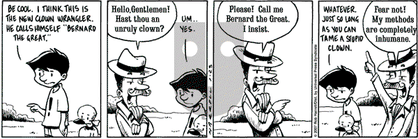 Big Top on Tuesday January 23, 2007 Comic Strip