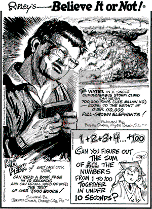 Ripley's Believe It or Not on Thursday October 19, 2006 Comic Strip