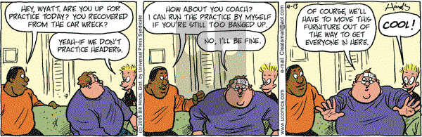 Cleats on Wednesday April 13, 2005 Comic Strip