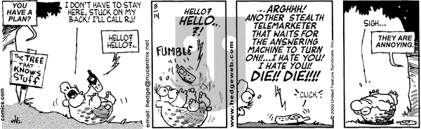 Over the Hedge on Wednesday August 14, 2002 Comic Strip